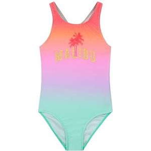 Harry Bear Meisjes Badpak | Ombre Zwempak Met Glitter | Eéndelig Badpak Voor Strand Of Zwembad | Veelkleurig 134
