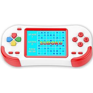 Bornkid Retro handheld gameconsole voor kinderen, draagbare gameconsoles, ingebouwd in 218 klassieke oude school, videogames, 8,6 cm (3,0 inch), rood