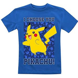 Pokémon Kids - Pikachu I Choose You Unisex T-Shirt blauw 110/116, blauw, 116 cm