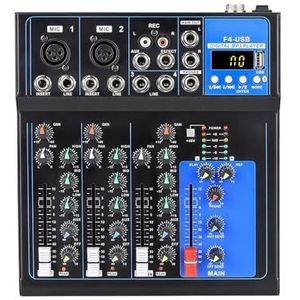Audiomixer, Luidsmixer Professionele 7-kanaals Mixer USB Reverb F7 Home KTV Podiumprestaties Live Netwerk Luidsmixer For Pc(F4)