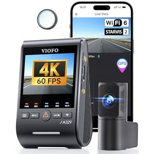 VIOFO A329S - Dashcam - 4K - Dual Starvis 2 - Nachtzicht/HDR 2.0 - Wifi 6