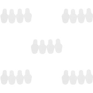 5 Set van 2 paar herbruikbare siliconen oordopjes voor vliegtuig reizen slaap stilte wit, 2,8 x 1,2 cm