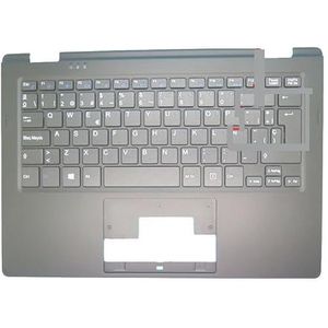 E2218T E2218 T PalmRest & toetsenbord voor MEDION voor AKOYA MD60200 Zwarte C-behuizing met Belgisch BE/Hongarije HU/Engelse gebruikersinterface/VK-toetsenbord(Spanish SP)