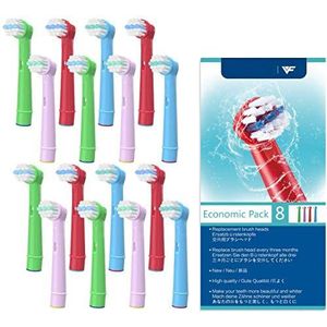 WuYan 16 stks Tandenborstelkoppen voor Kinderen, compatibel voor Orale B, Dual Clean en Precision Clean