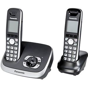 Panasonic KX-TG6522GB Duo draadloze telefoon met antwoordapparaat, Zwart