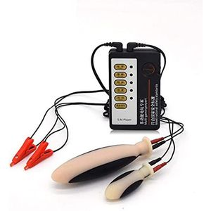 Gerrit BDSM-stimulatiestroomset met elektrostimulatie anaalplug/dildo en tepelklem martelstimulator, fetish SM-seksspeeltje for dames en heren anus/G-spot/clit-stimulatieapparaat