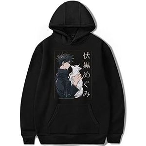 Jujutsu Kaisen Hoodie Anime Cosplay Jujutsu Kaisen Fushiguro Megumi Bedrukte Hooded Sweatshirt Pullover Cosplay Kostuum voor Vrouwen Mannen, # 6, 4XL