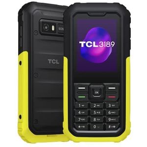 TCL 3189 Rugged Phone 4G, waterdicht, schokbestendig IP68, 17 dagen looptijd, SOS-knop, HD-oproepen, led-zaklamp, dual sim, geel (Illuminating Yellow), scherm 2,4 inch [Italië]
