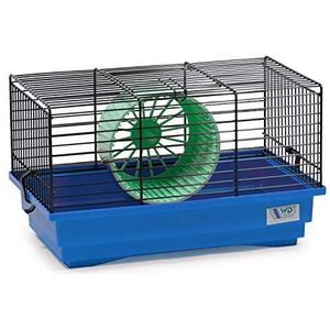 Decorwelt Hamsterstokken, blauw, buitenmaten, 33,5 x 20 x 20 cm, knaagkooi, hamster, plastic, kooi met accessoires