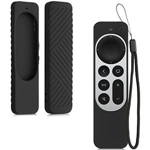 kwmobile hoes compatibel met Apple TV 4K 2021 (2nd Generation) hoes - Siliconen anti-slip hoes voor afstandsbediening in zwart
