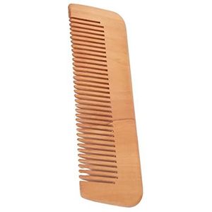 Baardkam, Houten Haarkam Perzikhout Flexibel Lichtgewicht Verminder Kroezen Ronde Tanden Draagbaar voor op Reis