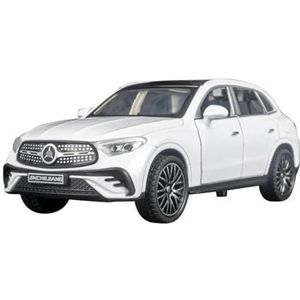 Gegoten voertuigen 1:32 Voor Benz GLC400 SUV Coupé Lichtmetalen Sportwagenmodel Metalen Automodel Geluid En Lichtcollectie Replica van afgewerkte modelauto's(White)