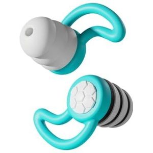 3-laags siliconen oordopjes herbruikbare ruisonderdrukking zachte oordopjes, slaap, zwemmen, werk oordopjes gehoorbescherming (groen)