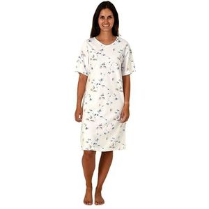 Normann Care Dameshemd met korte mouwen, open rug met praktische knoopsluiting, lichtblauw, 44-46