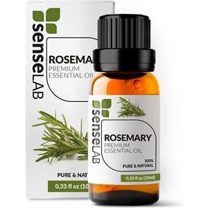 SenseLAB Rozemarijn etherische olie - Natuurlijke 100% pure therapeutische rozemarijnolie voor aromatherapie diffuser - Haar- en huidverzorgingsolie (10 ml)