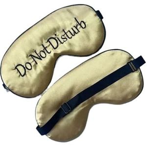 3 stks Geborduurde Zijde Slaap Masker Oogzachte Verduisterende Blinddoek met Verstelbare Riem Slapen voor Slaap (Gou