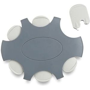 JB White 6 stuks ProWax cerumenfilters voor gehoorapparaten geschikt voor Oticon- en Bernafon-luidsprekers, dispenserschijf met 6 gereedschappen en 6 filters, grijs
