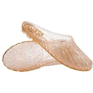 fengqingyunyan0304 Slide, lichte holle pantoffels met platte zool voor dames, ideaal voor strandcomfort, voor heren, 1 kleur, 41 EU