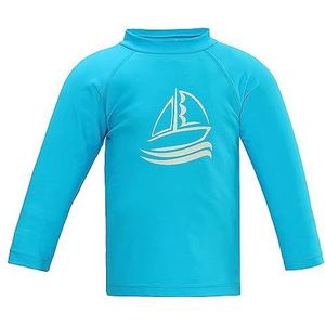 LACOFIA Kinderen Jongens Zwemshirt Zonnebeschermend Kinderen UV Zwemkleding met Lange Mouw Sneldrogende Badmode Rash Guard Shirts Hemelsblauwe Boot 6 jaar