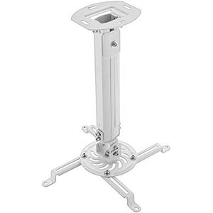 deleyCON - Universele Projectorbeugel - Wit - Hoogte Verstelbaar - 360° Draaibaar