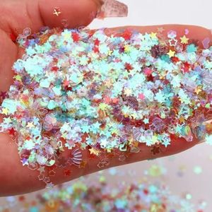 Pailetten voor gebruik Mixed Star Snowflake Shell Flakes Pailetten Pailetten voor unghie Art manicure bruiloft decor coriandoli 20g-mix-20g