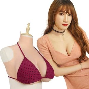XSWL Silicone Borstplaat Realistische Borsten Vormen Nep Tieten voor Transgender Nep Tieten Drag Queen Cosplay,Bruin,Cotton B Cup