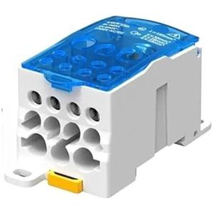 Verdeeldoos met klemblok, voor DIN-rail/UKK80A/125A/160A/250A, een ingang en meerdere uitgangen, UKK-250A, groen, 10 stuks