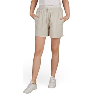 DENIMFY DFLia Korte broek voor dames, zomer, lichte broek met elastiek, regular fit, wijde bermuda, 100% viscose, beige, groen, zwart, blauw, S, M, L, XL, XXL, licht zand., S