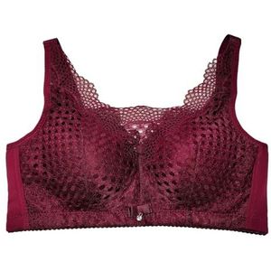 Sexy Kanten Bralette For Dames Mastectomie-bh's Met Dunne Zakken Plus-formaat Draadloze Bandeau-bh Prothese-bh's Ondergoed (Color : Purple, Size : XXXL/XXX-Large)