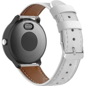 Essidi 20 22mm lederen horlogeband geschikt for Garmin Vivoactive 3 Muziek 4 armband polsband lus for voor Venu Sq 2 Forerunner 55 245 (Color : WHITE, Size : For Forerunner 55)