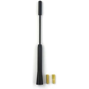 Audio- & videoantennes voor auto 17CM Universele Auto Dakmast Zweepantenne Stereo Radio FM/AM Metaal Ontvangst Signaal Antenne Versterkt Automobiel Autoradio Antenne(Black)