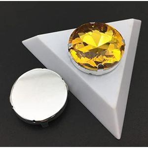 stks naai op glas kristal ronde baoshihua met klauw strass multi kleuren 27 mm opnaaistenen platte top-topaz, 8 mm 30 stks, steen in zilveren klauw