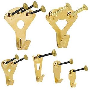 130 stuks ophanghaken voor foto's, zware belasting, veelzijdige afbeelding, kledinghangers, professionele ophanghaken met spijkers voor muur en hout, ondersteuning 10-100 lbs, goud
