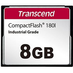 Transcend - CF180 - Geheugenkaart - Zwart - 8GB - SLC-modus - Wide Temp