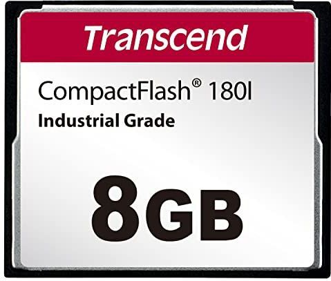 Transcend - CF180 - Geheugenkaart - Zwart - 8GB - SLC-modus - Wide Temp