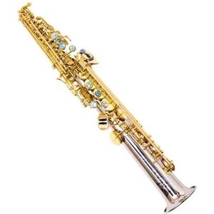 saxofoon kit Rechte Treble Saxofoon Blaasinstrument Eendelige Sopraansaxofoon Van Wit Koper