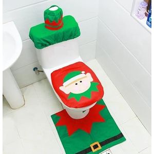 deksels voor toiletten in de badkamer Kerst Wc-decoratie Kerst Wc-deksel Thuis Kerstversiering Five Domains (Color : 04)