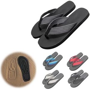 Verborgen Flops, Zomer Strand Comfort Antislip Sandaal, Spoof Strand Flip Flops, Grappige Voetafdruk Slippers, Strandfeest Straf Rekwisieten(Color:Gray,Size:15 Women/13 Men)