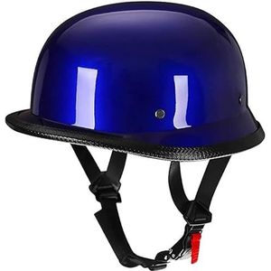 Motorhelm, Duitse stijl halve helm motorfiets cruiser scooter coole for mannen en vrouwen D,XL=61-62CM(B,L=5960CM)
