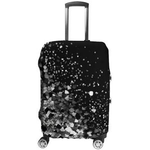 NTVOWPZO Reisbagagehoes, spandex kofferbeschermer, wasbare bagagehoezen, kat en vlinder, elastische krasbestendige bagagehoes, beschermer, geschikt voor bagage van 45-70 cm, stijl-1-2, S