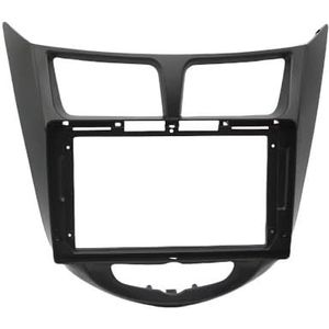 Voor Hyundai I-25 Voor Accent Voor Solaris Voor Verna 2010-2016 Auto 9 Inch Radio Dashboard Frame 2Din MP5 Speler Stereo Paneel In-dash Montageframes(Black frame)