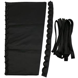 3 Stks/set Trouwjurk Rits Vervanging Verstelbare Corset Back Kit Lace-Up Satijn Lint DIY Craft Trouwjurk Accessoires (zwart)
