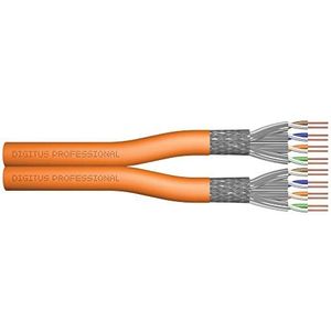 DIGITUS 500 m Cat 7 netwerkkabel - S-FTP (PiMF) Duplex - BauPVO Dca - LSZH halogeenvrij - 1200 MHz koper AWG 23/1 - PoE+ compatibel - LAN-kabel installatiekabel ethernetkabel - oranje