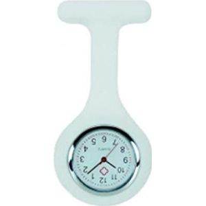 Yojack Gepersonaliseerd zakhorloge mode zakhorloge siliconen verpleegster horloge broche dokter medische unisex horloge klok gegraveerd horloge (kleur: Wt)