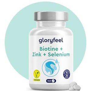 Biotine + selenium + zink voor huid, haar & nagels* - 240 tabletten voor 7 maanden voorraad - 40% hogere biologische beschikbaarheid (zinkchelaat) - Zeer goed verdraagbaar - Veganistisch