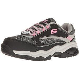 Skechers For Work BISCO Werkschoenen voor dames, zwart/grijs, maat 37 M US, Black Gray, 37 EU