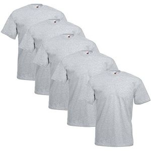 Fruit of the Loom 5-pack Valueweight T, Graumeliert, XXL