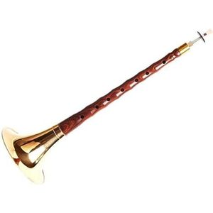 Suona voor Beginners Rode Sandelhouten Steel Suona Chinees Traditioneel Suona Houtblazersinstrument Met Accessoires Suona Muziekinstrument (Color : A flat)