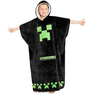 Minecraft Hoodie voor Kinderen Oversized Deken Hoodie Jongens Meisjes Geschenken (Zwart)