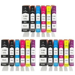 Inktcartridge for Canon 580 581 PGI-580 CLI-581 PGI580 CLI581 580XL TR7550 TR8550 TR 7550 TS6150 TS6151 TS 6150 printer(3 Set)